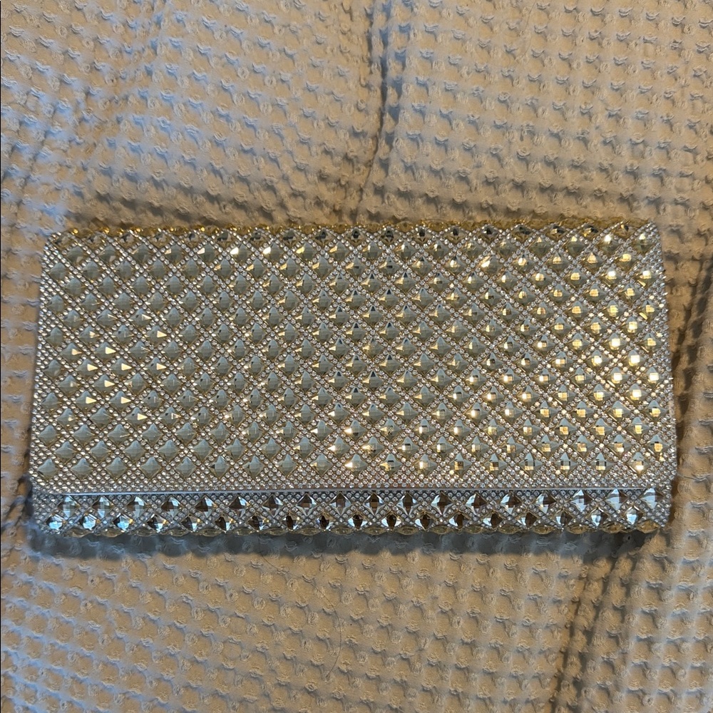 Aldo Sparkling Silver Clutch